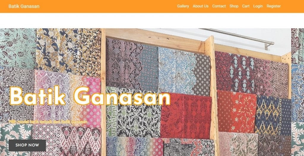 Kegiatan PkM Pengembangan E-Katalog berbasis Website untuk UKM Batik Ganasan Subang